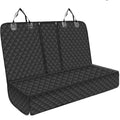 Housse de siège arrière imperméable pour chien et chat, noire matelassée, sur fond blanc