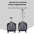 Sac trolley pliable à roulettes pour chat et chien avec poignée en aluminium réglable sur trois hauteurs