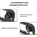 Démontage du sac trolley pliable pour chat et chien : boutons rouges latéraux et séparation du chariot