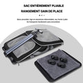 Sac trolley pliable à roulettes pour chat et chien replié à plat avec sa tige en aluminium et ses roulettes