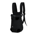 Sac à dos ventral pour petit chien en maille respirante, noir, vue de trois quarts avec bretelles réglables