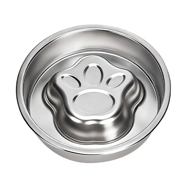 Gamelle anti-glouton en acier inoxydable pour chien et chat